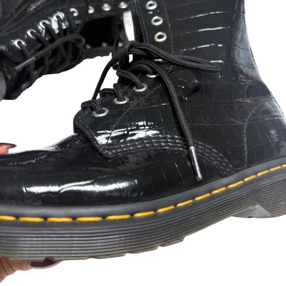 Dr. Martens 1460 Patent Croc Emboss Boots – US 8 / EU 39 – Excellent Condition - Picture 11 of 17